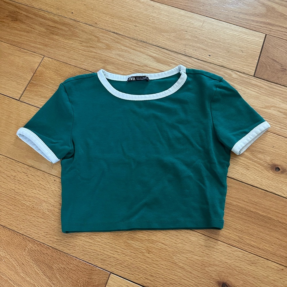 Zara Baby Tee with White Accents